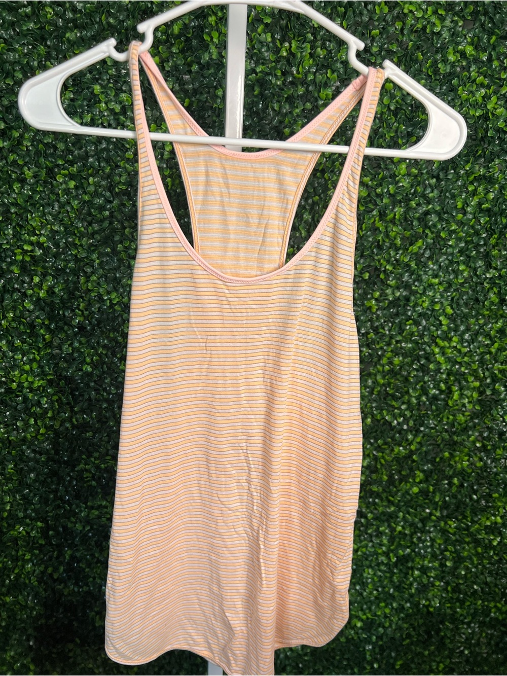 lululemon athletica Peach Striped Racerback Tank